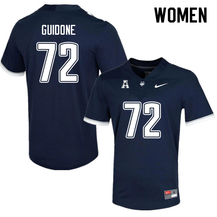 Women #72 Jake Guidone Uconn Huskies College Football Jerseys Sale-Navy